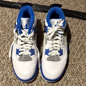 Nike White and Blue Men's Sneakers